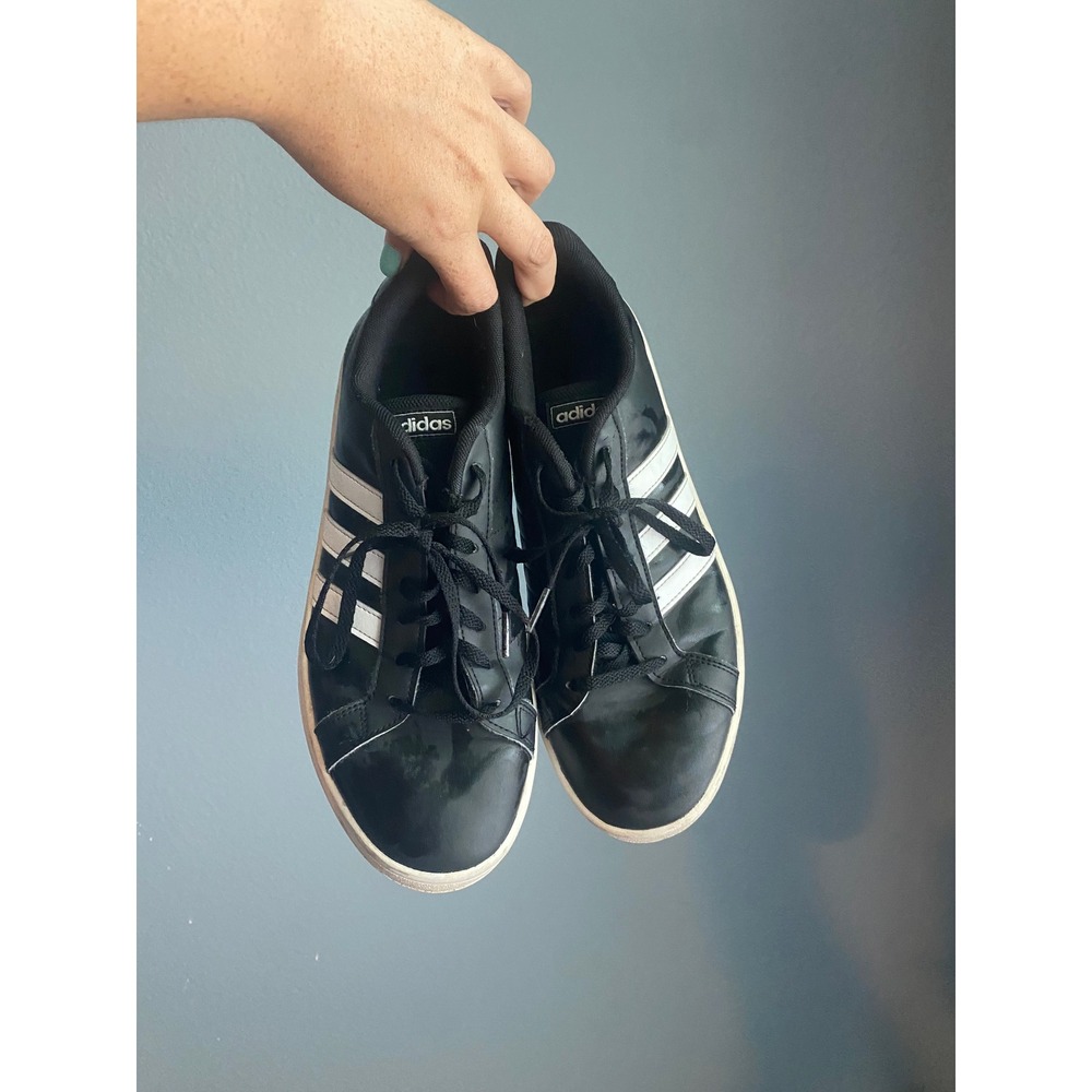 Adidas Grand Court Base Mens Sneakers Black White Size 10